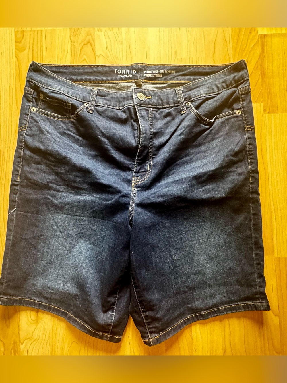 torrid Dark Indigo Stretch Denim Bermuda Shorts